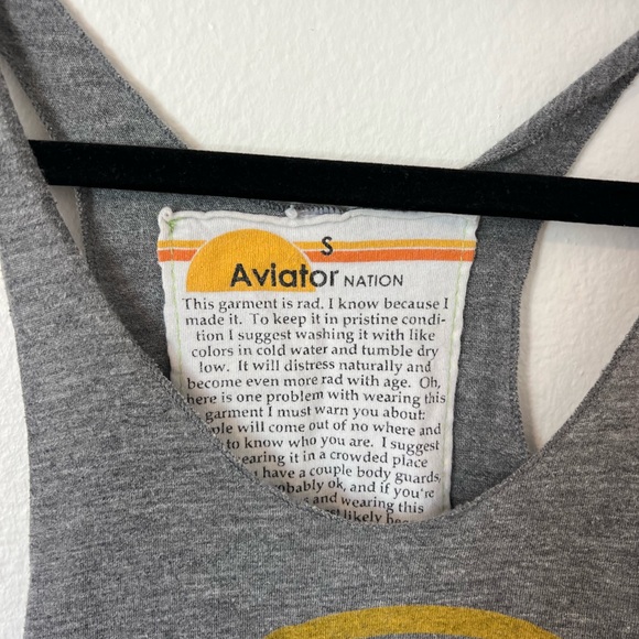 Aviator Nation Gray Racerback Tank - Picture 2 of 6